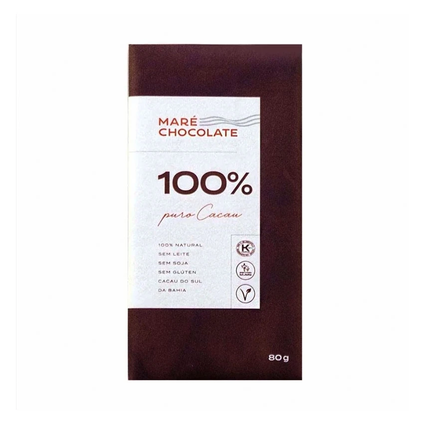 Chocolate Orgânico Maré 100% de Cacau 80g