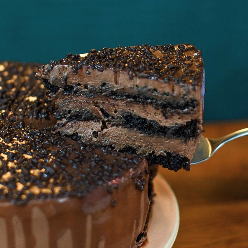 Torta de chocolate trufada
